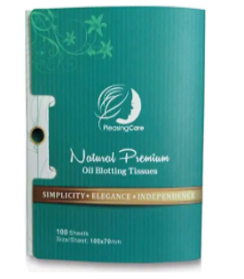 Natural Bamboo Charcoal Oil Absorbing Tissues - 100 Counts